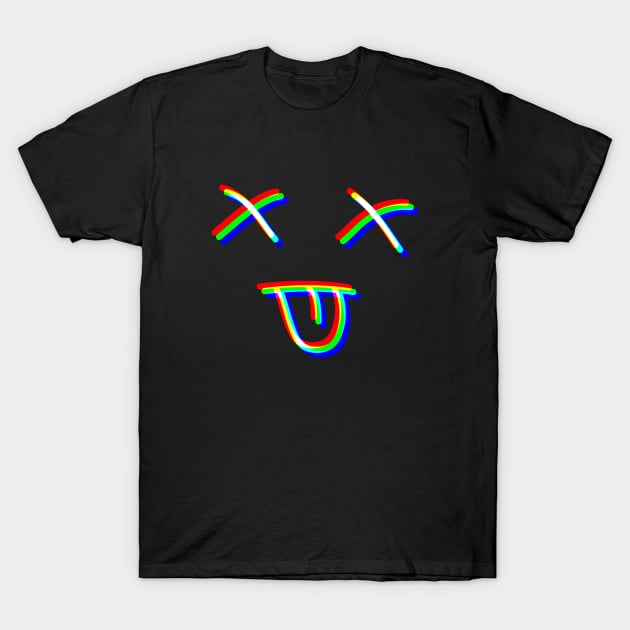 Glitch Face T-Shirt by  magiccatto